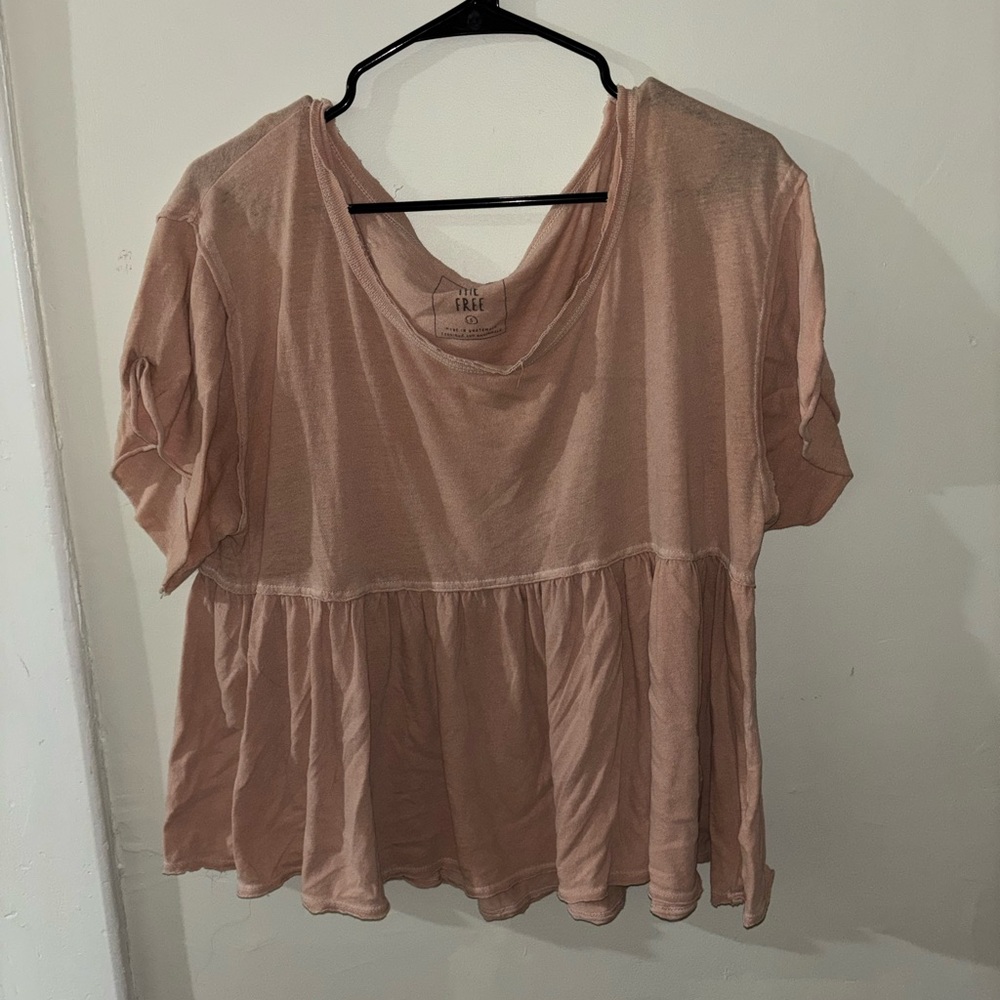 We The Free Dusty Pink Blouse